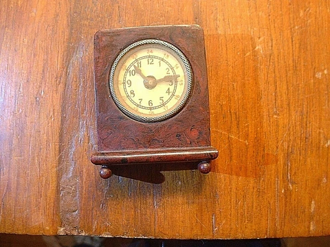 Antique German Victorian Bakelite Mantle Clock Sewing Tape Measure Cover