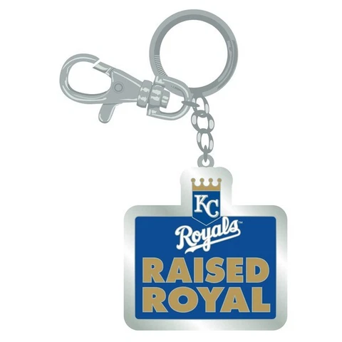 MLB Kansas City Royals Keychain Zamac Raised Royal Cover
