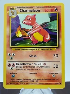 Juego de cartas coleccionables Pokémon ilimitado Charmeleon Base Set - Imagen 1 de 2