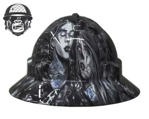 Custom Hydrographic Safety Hard Hat DAMES OF DEATH PRO CHOICE WIDE BRIM - Picture 1 of 7