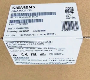 6SL3 216-5BE17-5CV0 NEW SIEMENS SINAMICS Rated Power 6SL3216-5BE17-5CV0 - Picture 1 of 3