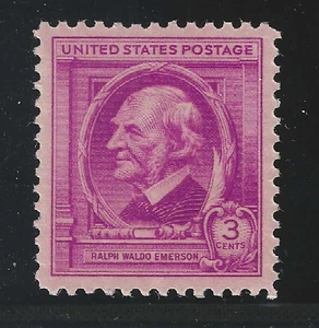 US STAMP #861   --  3c EMERSON -- XF-SUPERB -- MINT -- GRADED 95 - Picture 1 of 2