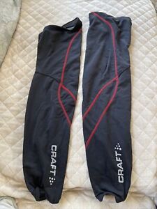 Craft Winter Fleece-lined Leg Warmers L Black/Red 24"