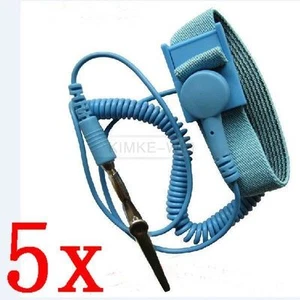 5x antistatisch antistatisch ESD verstellbares Handgelenkband Band Erdung Neu - Bild 1 von 4