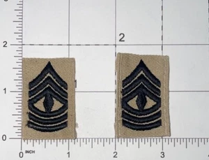 US Army DCU Enlisted Sergeant Major E-9 Rank Sew-On One Pair Used B943 - Picture 1 of 1