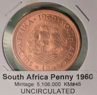 South Africa Penny 1960 - Uncirculated - RED - Image 1 of 2