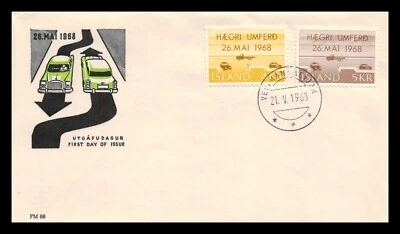 Iceland 1968 FDC, The Right Hand Traffic Change. Lot # 13. - Image 1 of 2