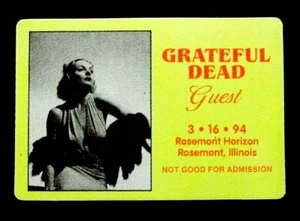 Grateful Dead Backstage Pass Carole Lombard Illinois Rosemont 3/16/94 3/16/1994 - Picture 1 of 4