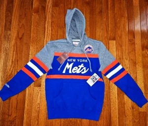 Licensed Mitchell and Ness New York Mets Hoodie Sweatshirt New Pick Your Size - Picture 1 of 1