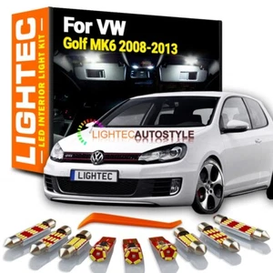 VW Golf MK6 14pc PREMIUM LED Interior Light Bulb CanBus Upgrade Kit Xenon White - Picture 1 of 9