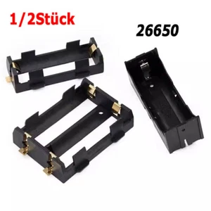 1 2x 26650 schwarz Akku Halter Etui Aufbewahrungsbox mit Pins/SMD/SMT Halterung - Picture 1 of 8