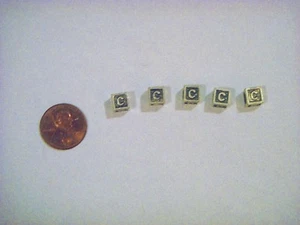 C CUBE - SINGLE TIBETAN SLIVER BEAD FOR BRACELETS OR PENDANTS  - Picture 1 of 1