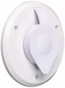 PRIME ROUND CABLE TV RECEPTACLE EXTERIOR ANTENNA POINT CARAVAN MOTORHOME PARTS - Picture 1 of 2
