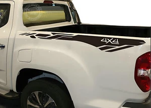 2 PCS Pickup Trunk Side Sticker Decal For Toyota Hilux Dodge Ram Isuzu D-max - Picture 1 of 7