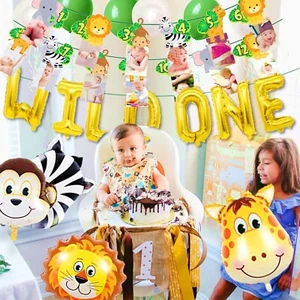 Birthday Decoration Wild One Jungle First Birthday Decoration Wild On... - Picture 1 of 5