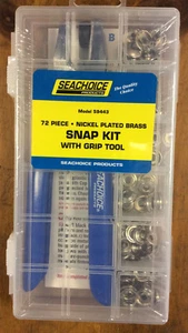 72 Piece SeaChoice Marine Boat Canvas Cover Snap Snaps Stud Grip Tool Kit 59443 - Picture 1 of 2
