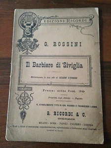  IL BARBIERE DI SIVIGLIA - ROSSINI - EDIZIONE RICORDI - ANNO 1981 - Picture 1 of 1