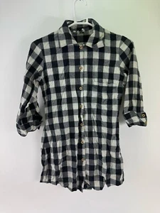 Samantha Pleet Womens Plaid Button-Up Shirt Size M - Picture 1 of 3