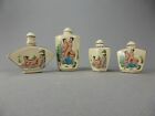 SET DE 4 FIOLES EROTIQUE FEMME JAPONAISE GEISHA COQUINE FIGURINE CERAMIQUE 923