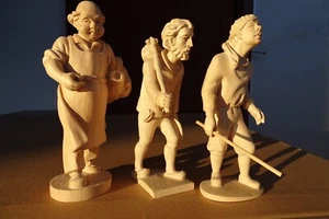 3x HOLZFIGUR 17cm  Weihnachts Figur geschnitzte Krippenfigur Kemperling Mattsee - Bild 1 von 18