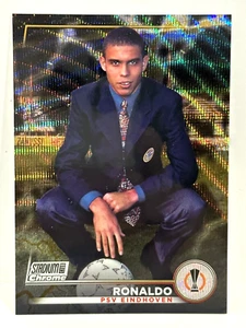 2022-23 Topps Stadium Club Chrome UCL PSV Ronaldo R9 Black/Gold Electric /35 - Picture 1 of 4