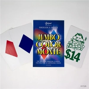 Color Monte in Jumbo Bicycle Card Backs Including a Plastic Wallet! - Picture 1 of 5