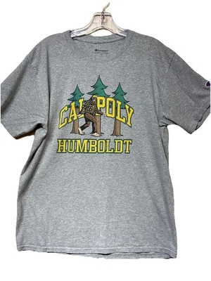 Футболка Cal Poly Humboldt Lumberjacks для взрослых размер M серая College Redwoods снежный человек - Изображение 1 из 4
