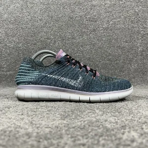 Nike Free RN Flyknit 831070-003 Women’s Size 10 Purple Teal Running Shoes Used - Picture 1 of 13