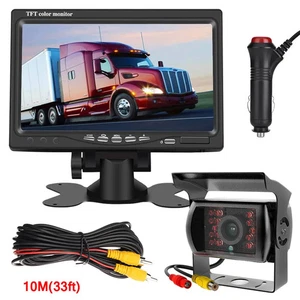 7" Monitor Rear View Backup Camera Night Vision for RV Truck Bus VAN Heavy Duty - Picture 1 of 6