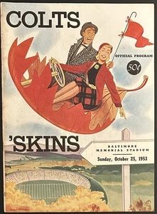 1953 Baltimore Colts vs Washington Redskins Program-Buddy Young Charlie Justice - Picture 1 of 8