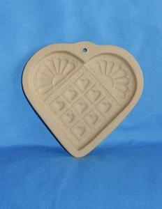 Braune Tasche Cookie Art Form 1996 Herz Quilt - Bild 1 von 3