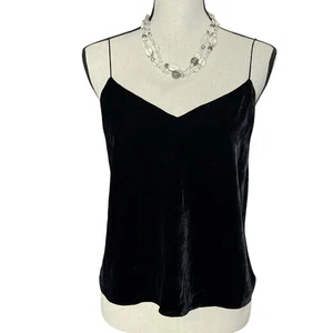 Rag and Bone Silk Blend Velvet Sheer Chiffon Liner Black Camisole tank top XS - Picture 1 of 11
