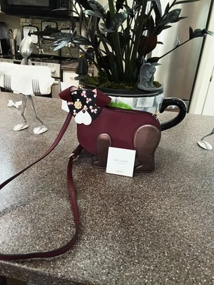Kate Spade Dog Crossbody Bag Floral Poppy Cherrywood WKRU6239 NEW WITH TAGS.  - Image 1 of 4