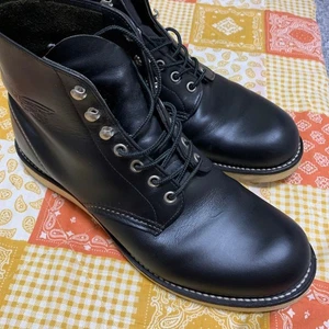 REDWING Botas Negro 8165 Talla 9.5D Cuero Trabajo Cordones Hombre Zapatos Cuero EE. UU. - Imagen 1 de 8