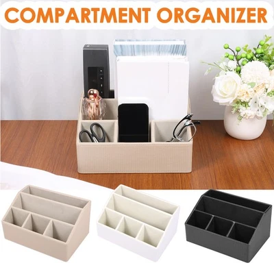 Remote Control Holder Leather Remote Control Organizer with 5 Compartments CoNvA - Image 1 of 4