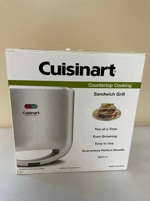 Nuevo Cuisinart Parrilla Eléctrica Doble Sándwich Antiadherente Encimera Cocina WM-SW2N Foto 1 de 4