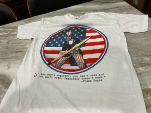 VINTAGE ORIGINAL FRANK ZAPPA VOTE 2-SEITIGES T-SHIRT LARGE SELTEN - Bild 1 von 3