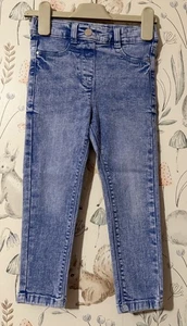 Girls Age 3-4 Years - Next Blue Jeggings - Picture 1 of 2
