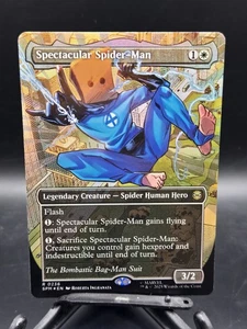 MTG Spectacular Spider-Man 0236 Borderless Textured Foil BAG MAN SUIT Mint - Picture 1 of 11
