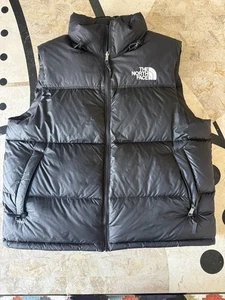 EUC  The North Face Retro Nuptse 700 Down Puffer Vest Black  Full Zip Men’s  XL - Picture 1 of 10