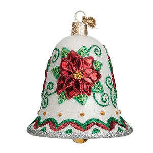 Old World Christmas Poinsettia Bell No Box - Picture 1 of 1