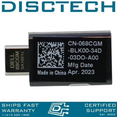 USB-C To USB-A Adapter Genuine Dell 68CGM / SA1021z - Brand New - Image 1 of 4