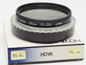 Hoya 55mm PL-Cir Circular Polariser Filter fits Sony Zeiss Leica E55 camera lens - Picture 1 of 7