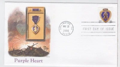 TurtlesTradingPost- Purple Heart 2006 FDC- #4032 Fleetwood Cachet - Image 1 of 2