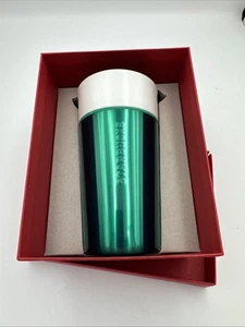 2015 Shiny Kelly Green Starbucks Coffee Travel Double Wall Ceramic Steel Tumbler - Picture 1 of 13