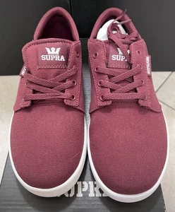 Supra Zapatos Yorek Bajo Borgoña-Blanco Talla 4.5- 58228-650 - Imagen 1 de 5
