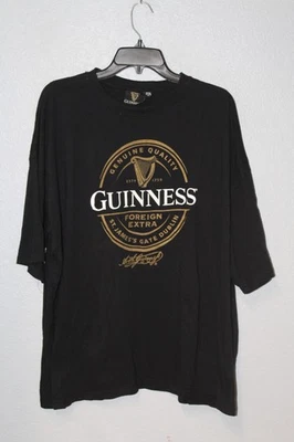 Guinness 男式 T 恤 3XL 宽鬆版型爱尔兰都柏林黑色/棕褐色 — 第 1/4 张图片