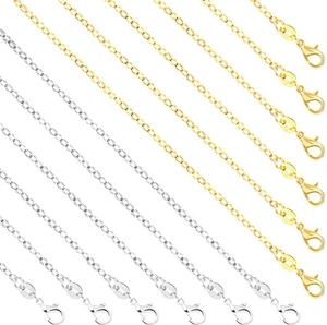 50 Stück 24 Zoll Halskette Ketten Großpackung für Schmuckherstellung Kabel Kette Halskette... - Bild 1 von 7