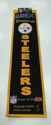 Pittsburgh Steelers NFL Super Bowl X Embroidered Winning Streak Heritage Banner - Image 1 of 4