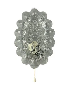 60er 70er Jahre Wandlampe aus Glas & Metall Bubble Wall Sconce Space Age Design - Picture 1 of 22